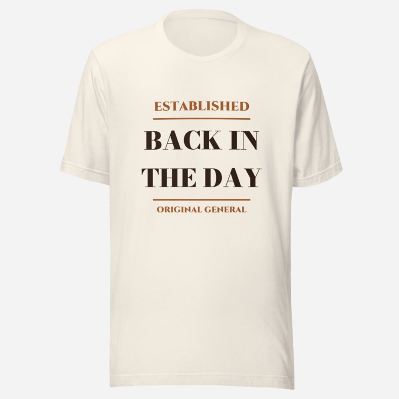 Original General Established Back In The Day Tee in Vintage White