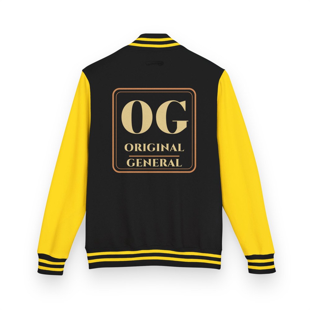 Original General OG Monogram Varsity Jacket Jet Black/Sun Yellow