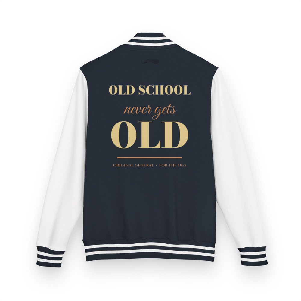Original General Old School Never Gets Old Varsity Jacket Oxford Navy/Arctic White
