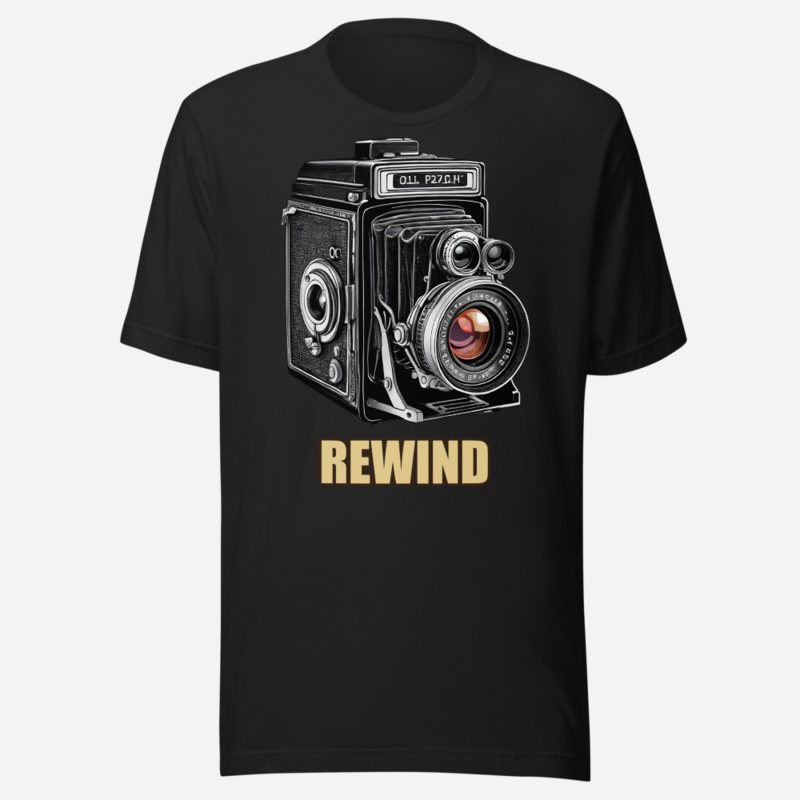 Original General Rewind Camera Tee in Vintage Black