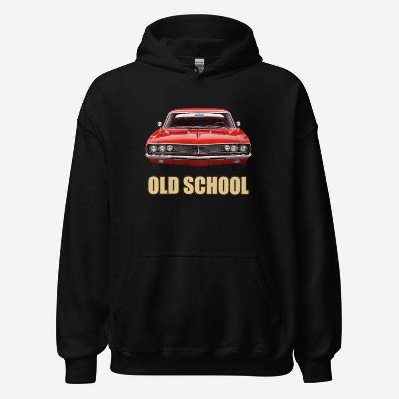 Original General Old School Classic Car Hoodie in Black