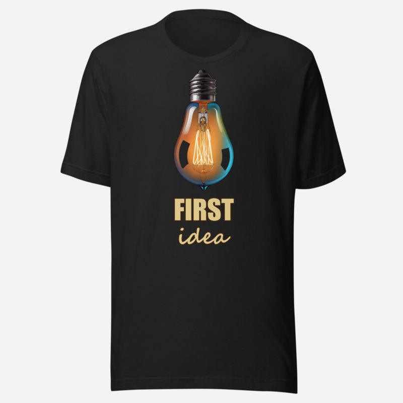 Original General First Idea Lightbulb Tee Vintage Black