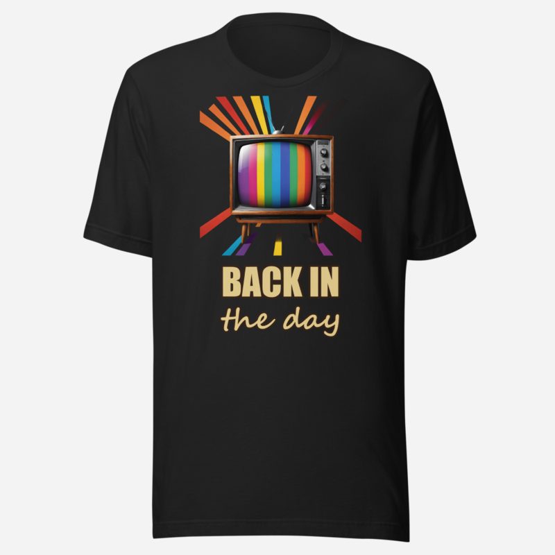 Original General Back In The Day Retro Tv Tee in Vintage Black