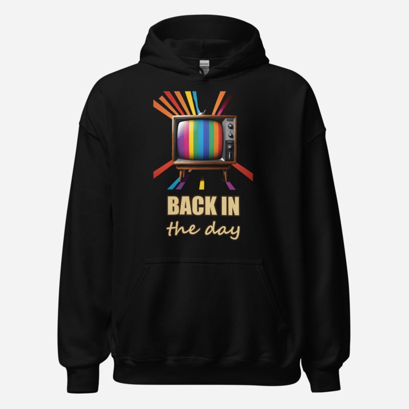 Original General Back In The Day Retro Tv Hoodie in Black