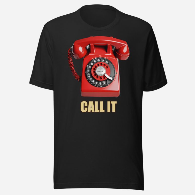Original General Call It Rotary Phone Tee in Vintage Black