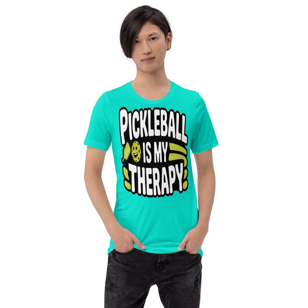 Sensational Pickleball Pickleball Is My Therapy Tee Front