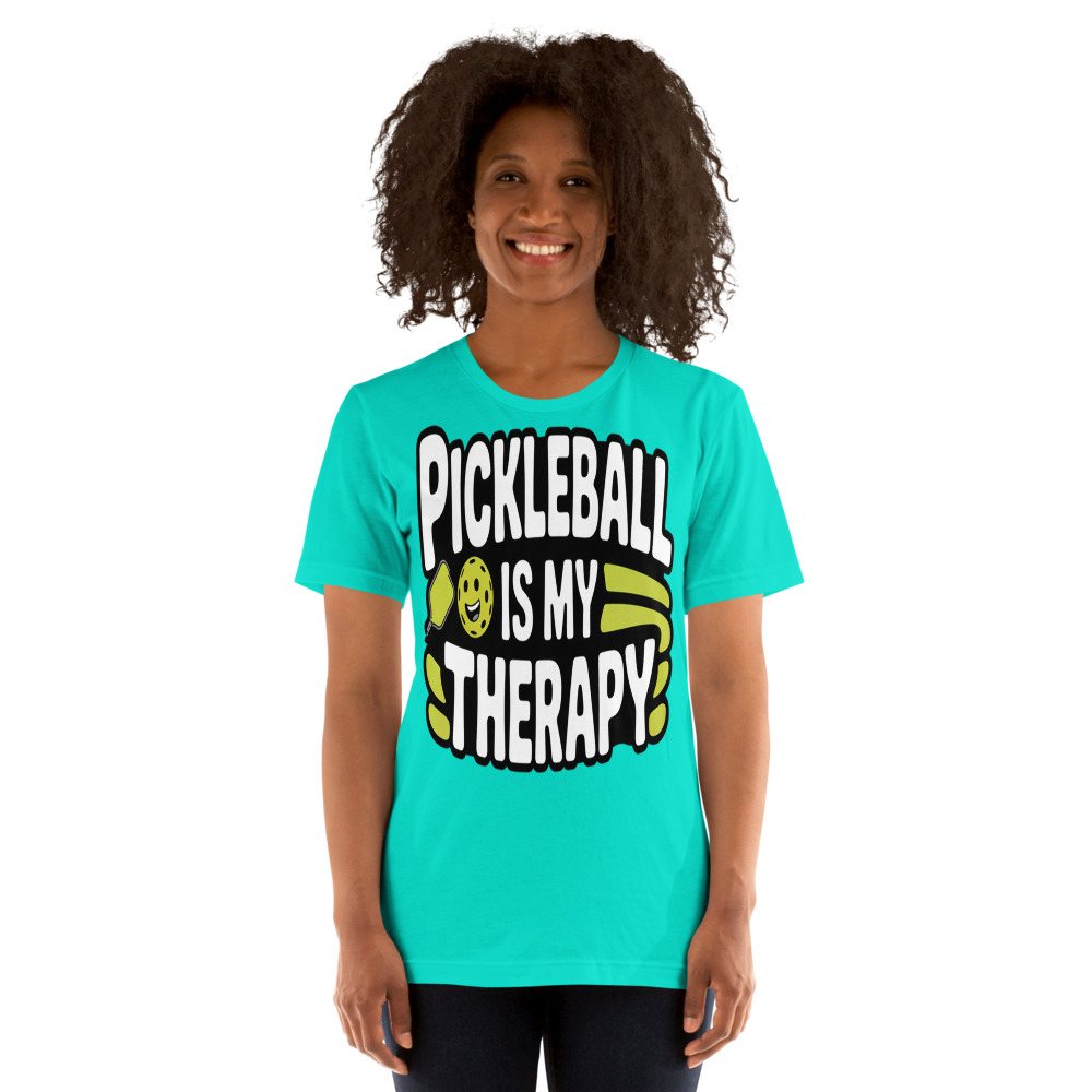 Sensational Pickleball Pickleball Is My Therapy Tee Front
