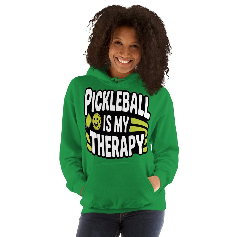 Sensational Pickleball Pickleball Is My Therapy Hoodie Front