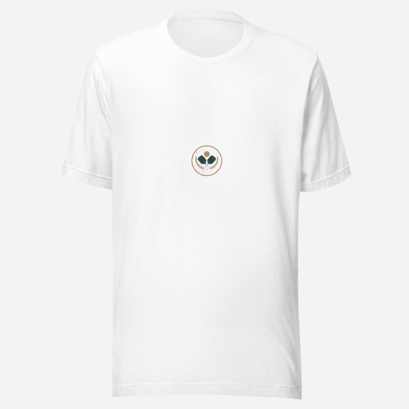 Sensational Pickleball Paddle Crest Tee White