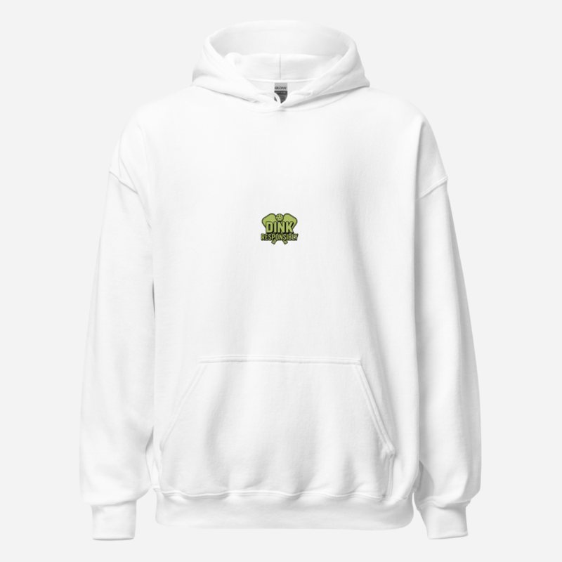 Sensational Pickleball Dink Responsibly Hoodie White