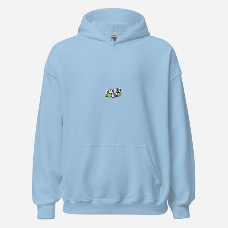 Sensational Pickleball Paddle Up Hoodie Light Blue
