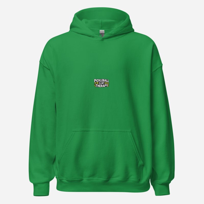 Sensational Pickleball Pickleball Is My Therapy Hoodie Irish Green