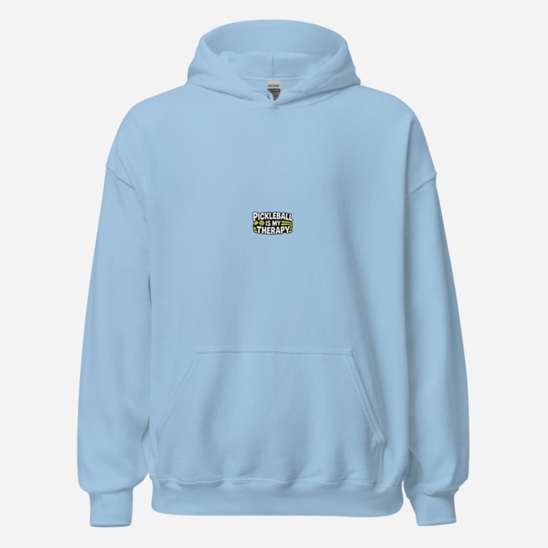 Sensational Pickleball Pickleball Is My Therapy Hoodie Light Blue