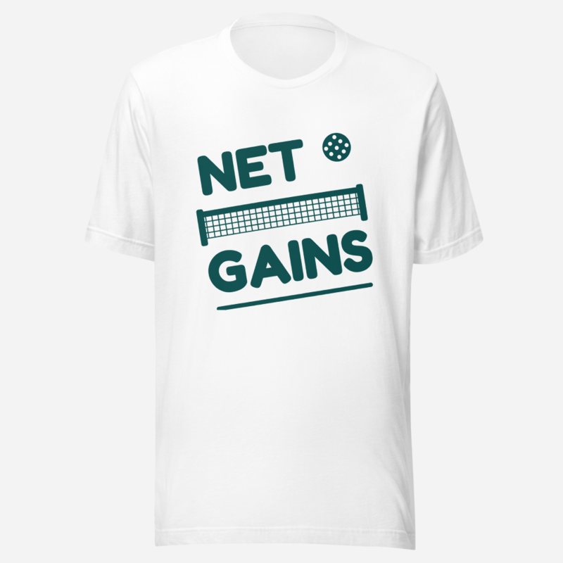 Sensational Pickleball Net Gains Tee White