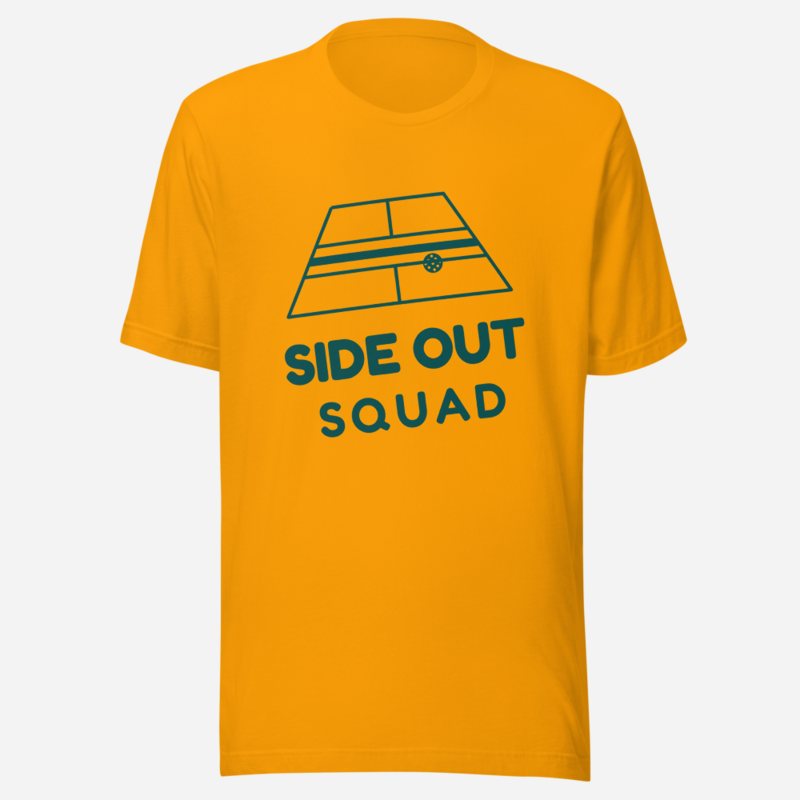 Sensational Pickleball Side Out Squad Tee Gold