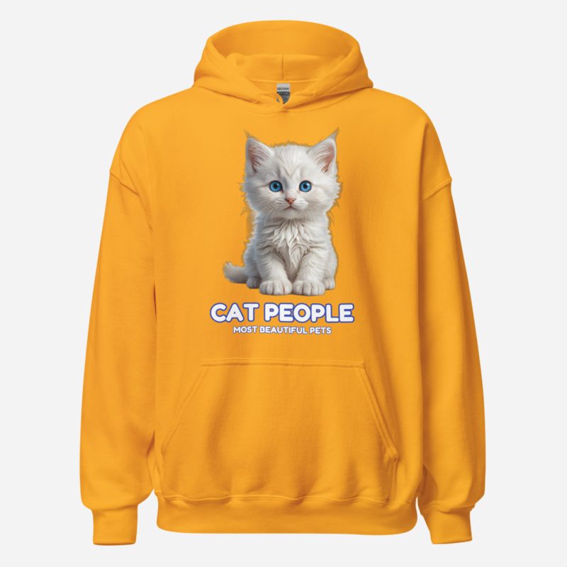 Most Beautiful Pets Kitten Eyes Hoodie in Gold