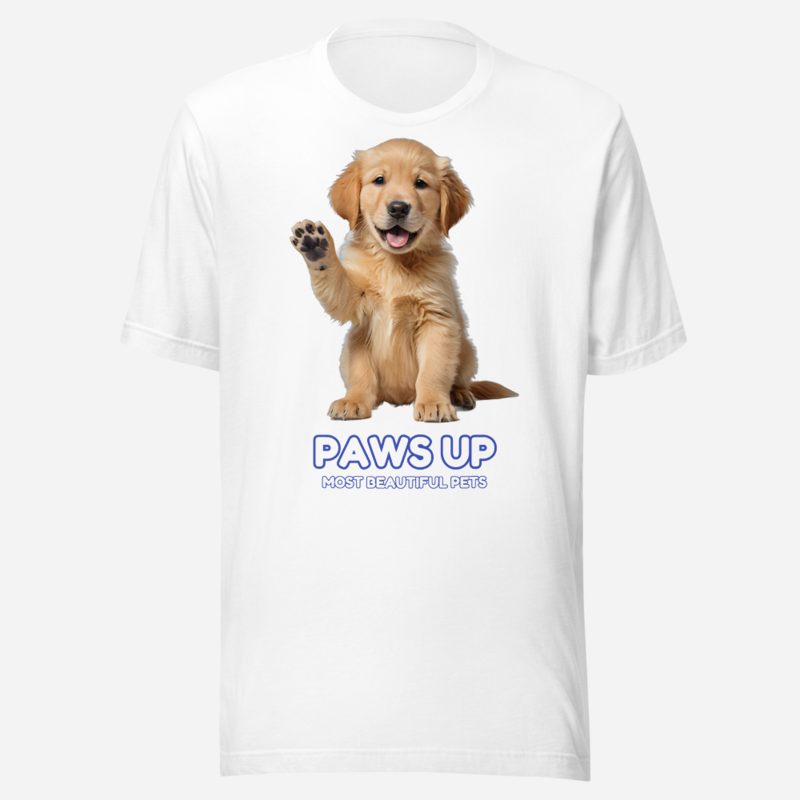 Most Beautiful Pets Paws Up Tee in White