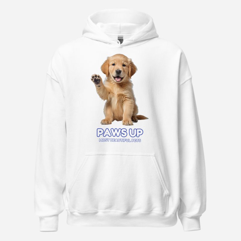 Most Beautiful Pets Paws Up Hoodie in White