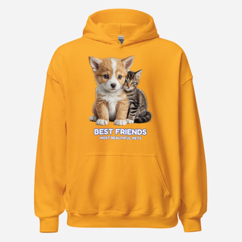Most Beautiful Pets Best Friends Hoodie Gold