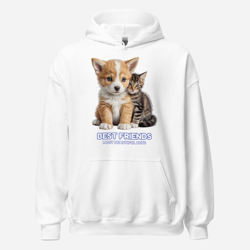 Most Beautiful Pets Best Friends Hoodie in White