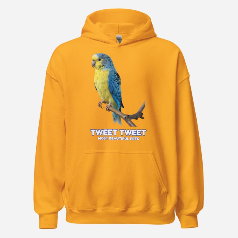 Most Beautiful Pets Budgie Buddy Hoodie in Gold