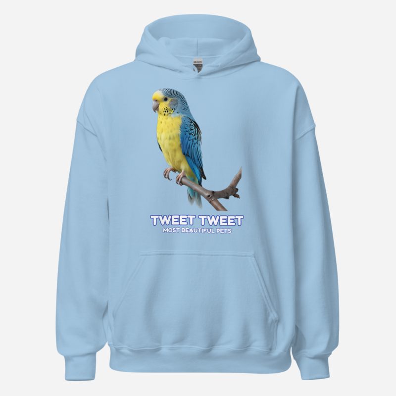 Most Beautiful Pets Budgie Buddy Hoodie Light Blue