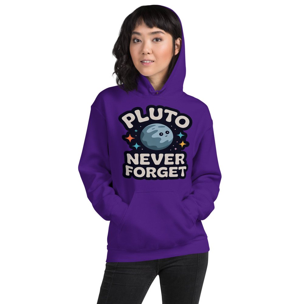 Planetinio Pluto Never Forget Hoodie Front
