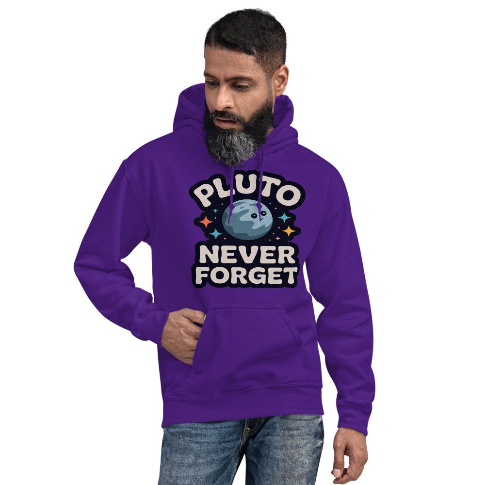 Planetinio Pluto Never Forget Hoodie Front
