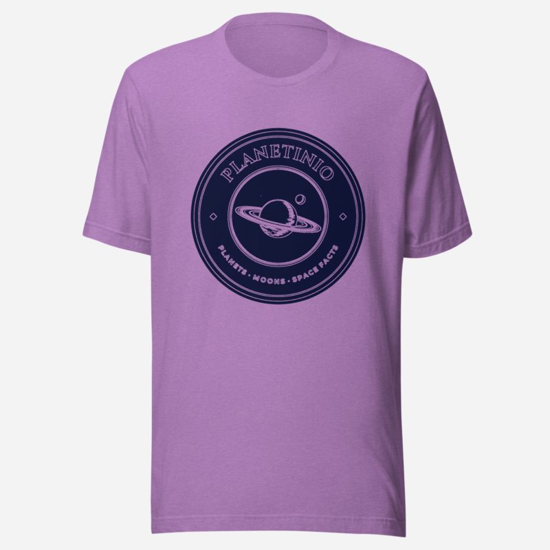 Planetinio Ringed Planet Crest Tee in Heather Team Purple