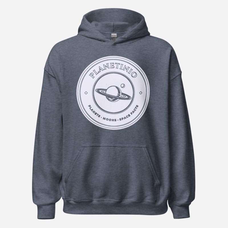 Planetinio Ringed Planet Crest Hoodie in Heather Sport Dark Navy