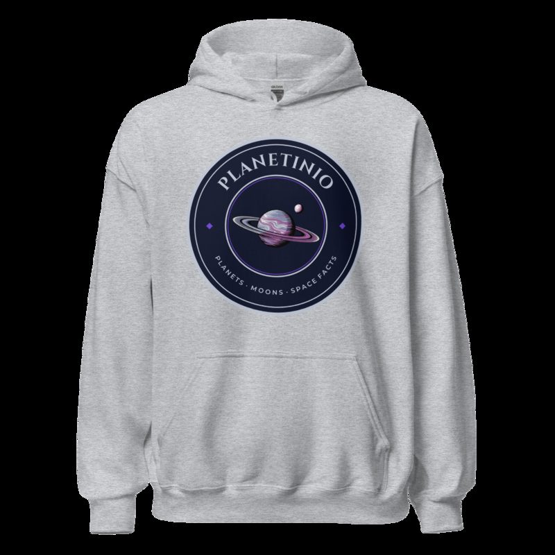 Planetinio Ringed Planet Crest Hoodie Sport Grey