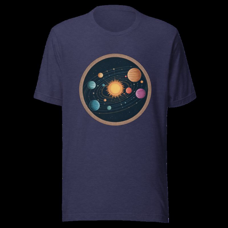 Planetinio Solar Orbit Tee Heather Midnight Navy