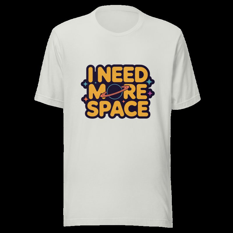 Planetinio I Need More Space Tee Silver