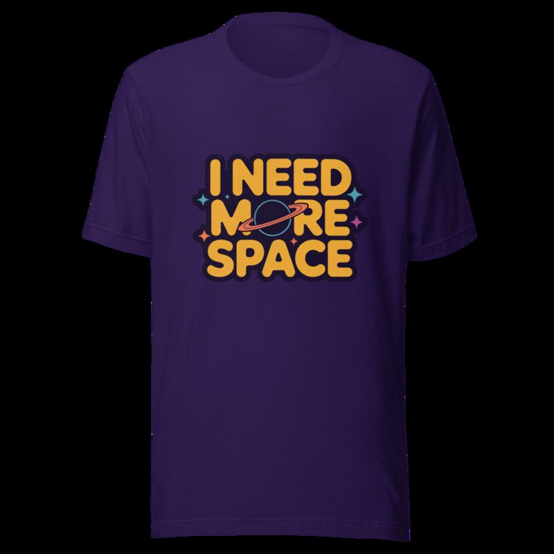 Planetinio I Need More Space Tee Team Purple