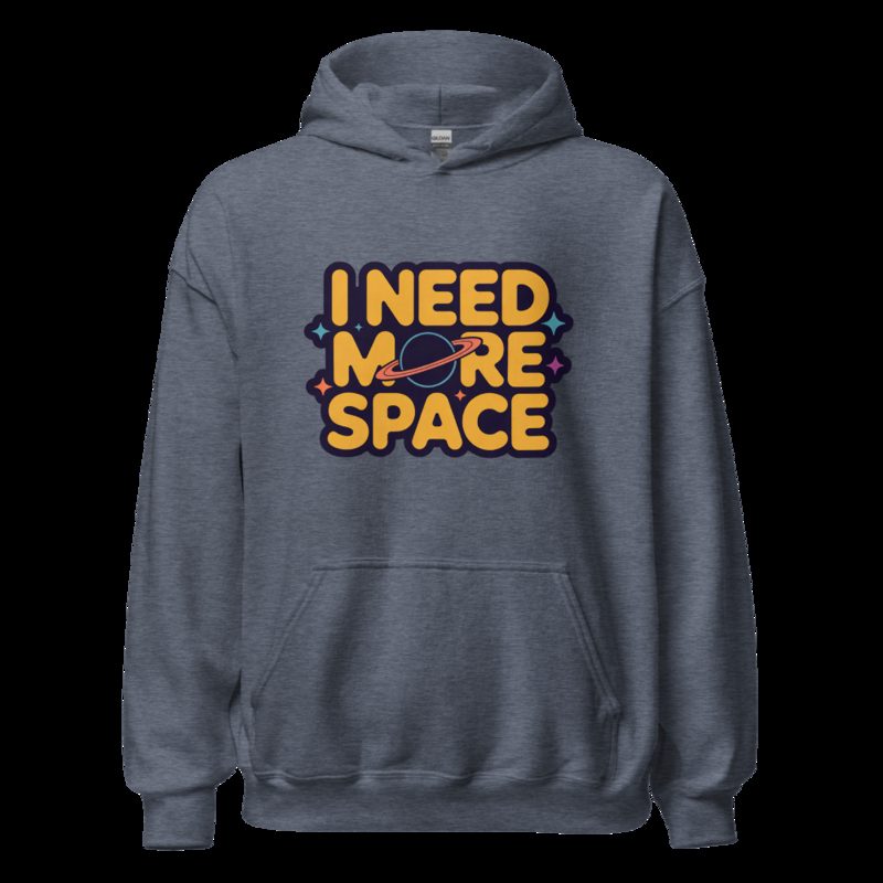 Planetinio I Need More Space Hoodie Heather Sport Dark Navy
