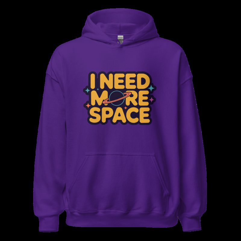 Planetinio I Need More Space Hoodie Purple