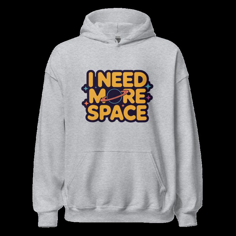 Planetinio I Need More Space Hoodie Sport Grey