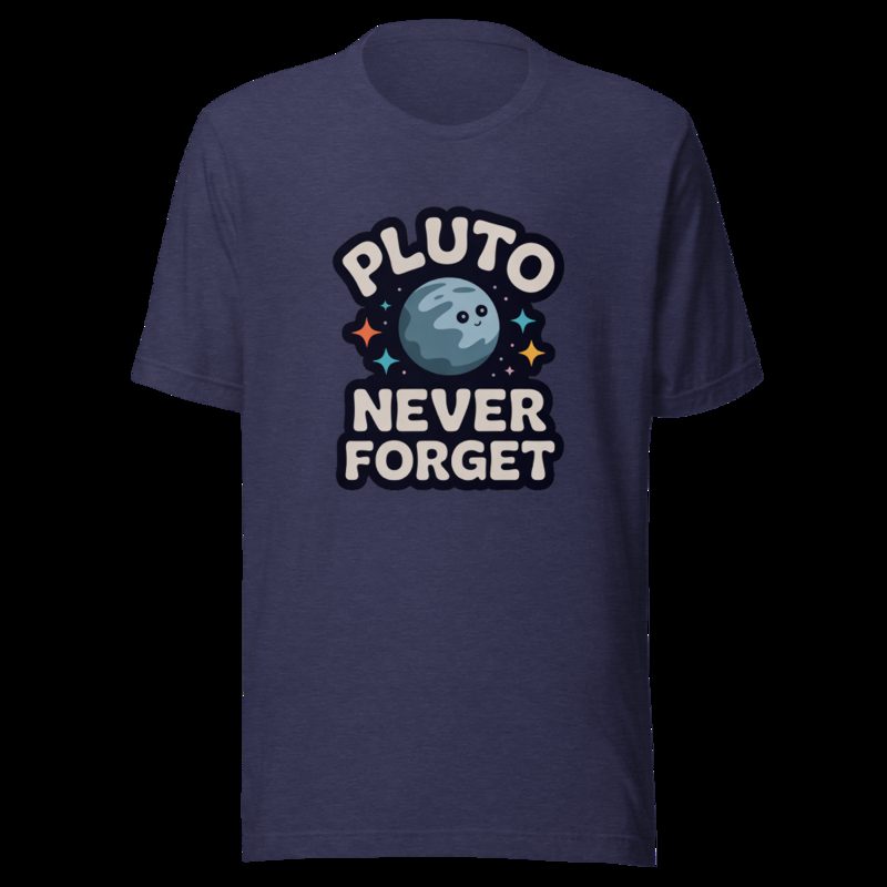 Planetinio Pluto Never Forget Tee Heather Midnight Navy
