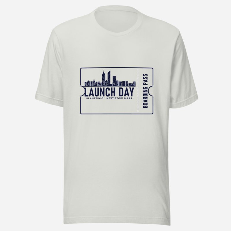 Planetinio Launch Day Ticket Tee Silver