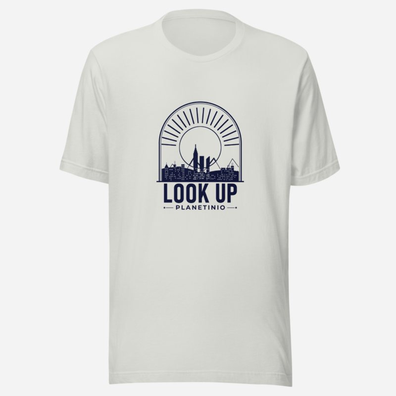Planetinio Look Up Skyline Tee in Silver