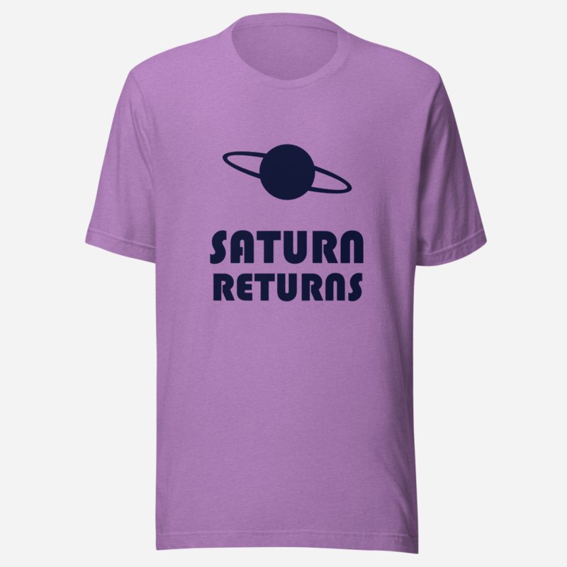 Planetinio Saturn Returns Tee in Heather Team Purple
