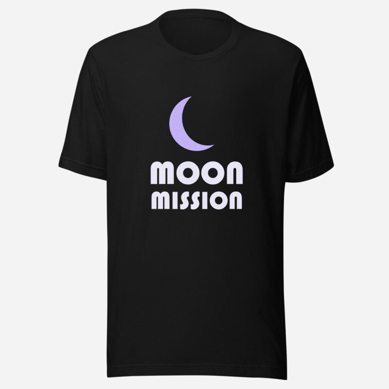 Planetinio Moon Mission Tee in Black