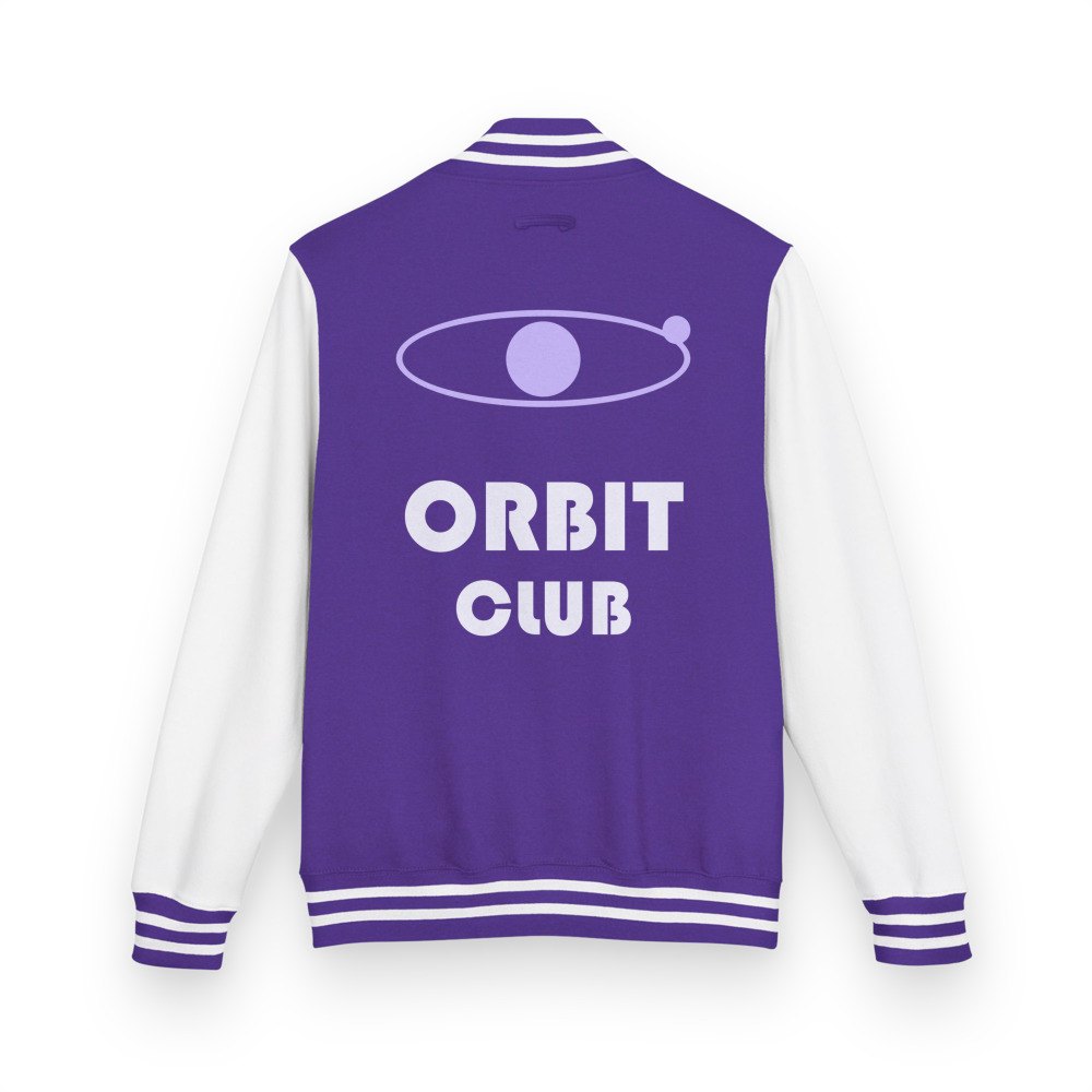 Planetinio Orbit Club Varsity Jacket in Purple/Arctic White