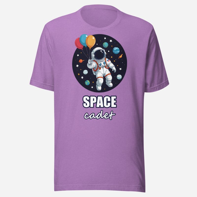 Planetinio Space Cadet Astronaut Tee in Heather Team Purple