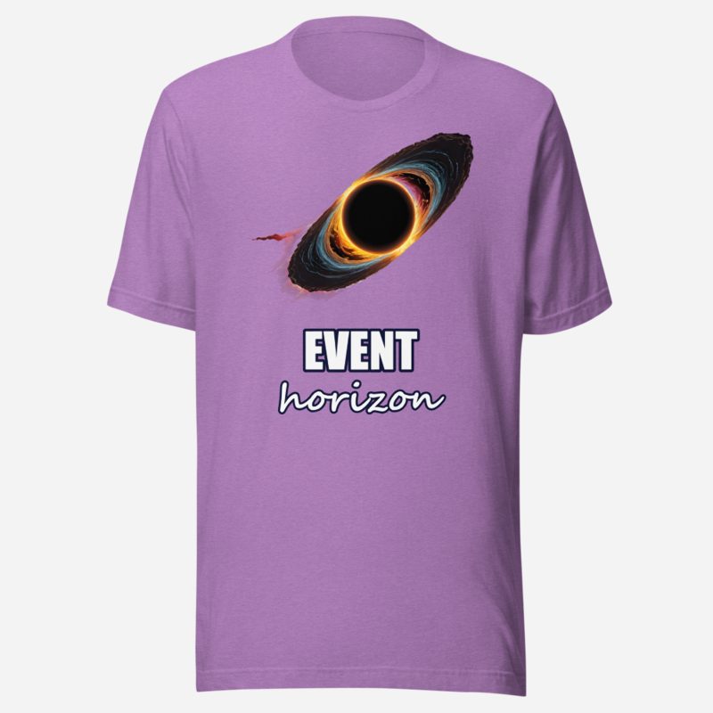 Planetinio Event Horizon Black Hole Tee in Heather Team Purple