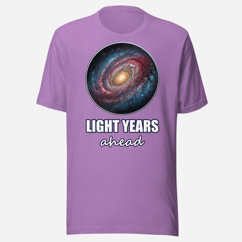 Planetinio Light Years Ahead Galaxy Tee Heather Team Purple