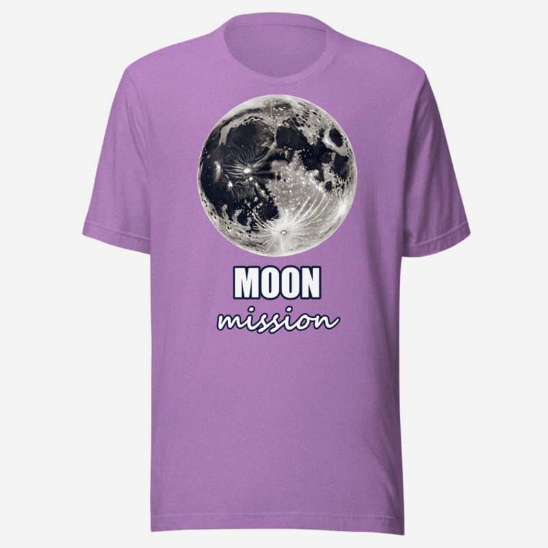 Planetinio Moon Mission Premium Tee in Heather Team Purple