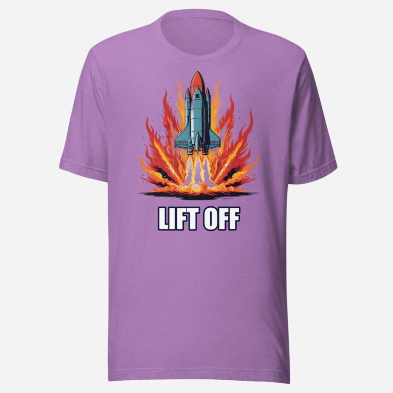 Planetinio Lift Off Rocket Tee Heather Team Purple