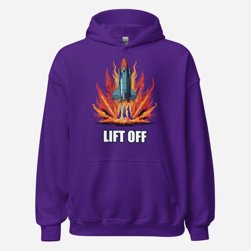 Planetinio Lift Off Rocket Hoodie Purple