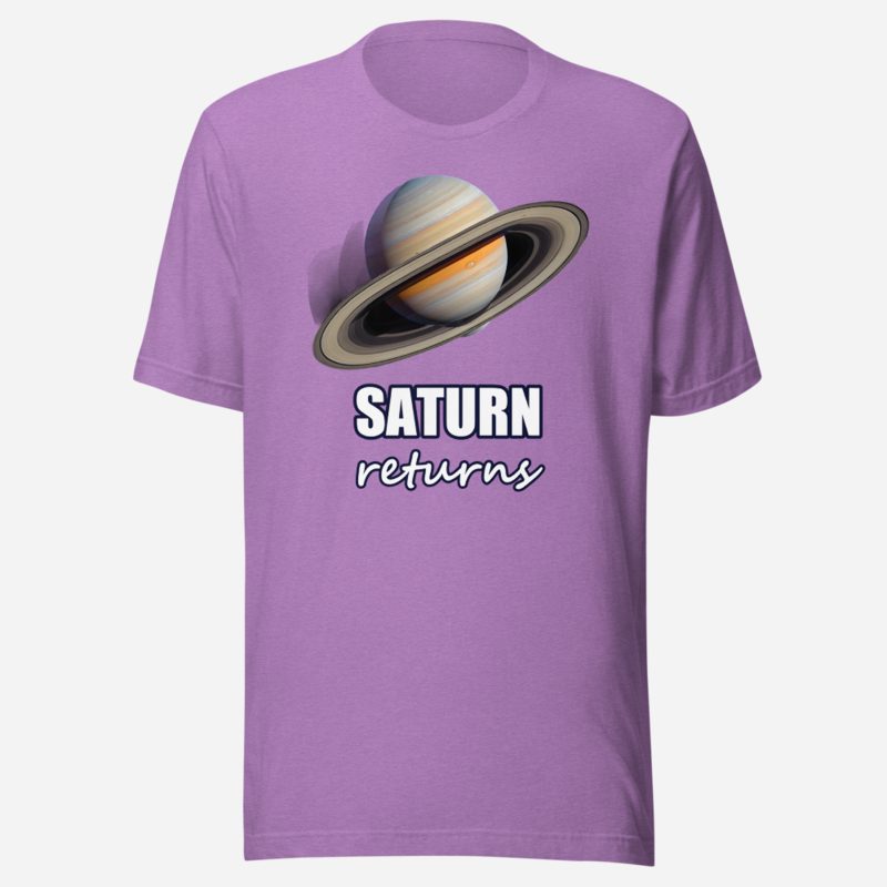 Planetinio Saturn Returns Premium Tee Heather Team Purple